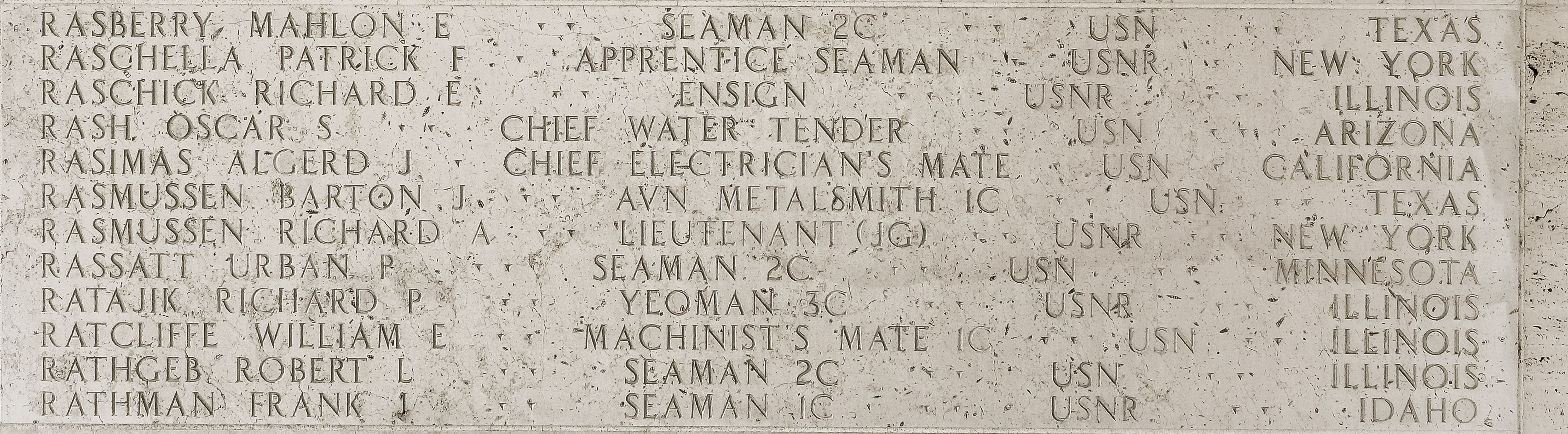 Patrick F. Raschella, Apprentice Seaman